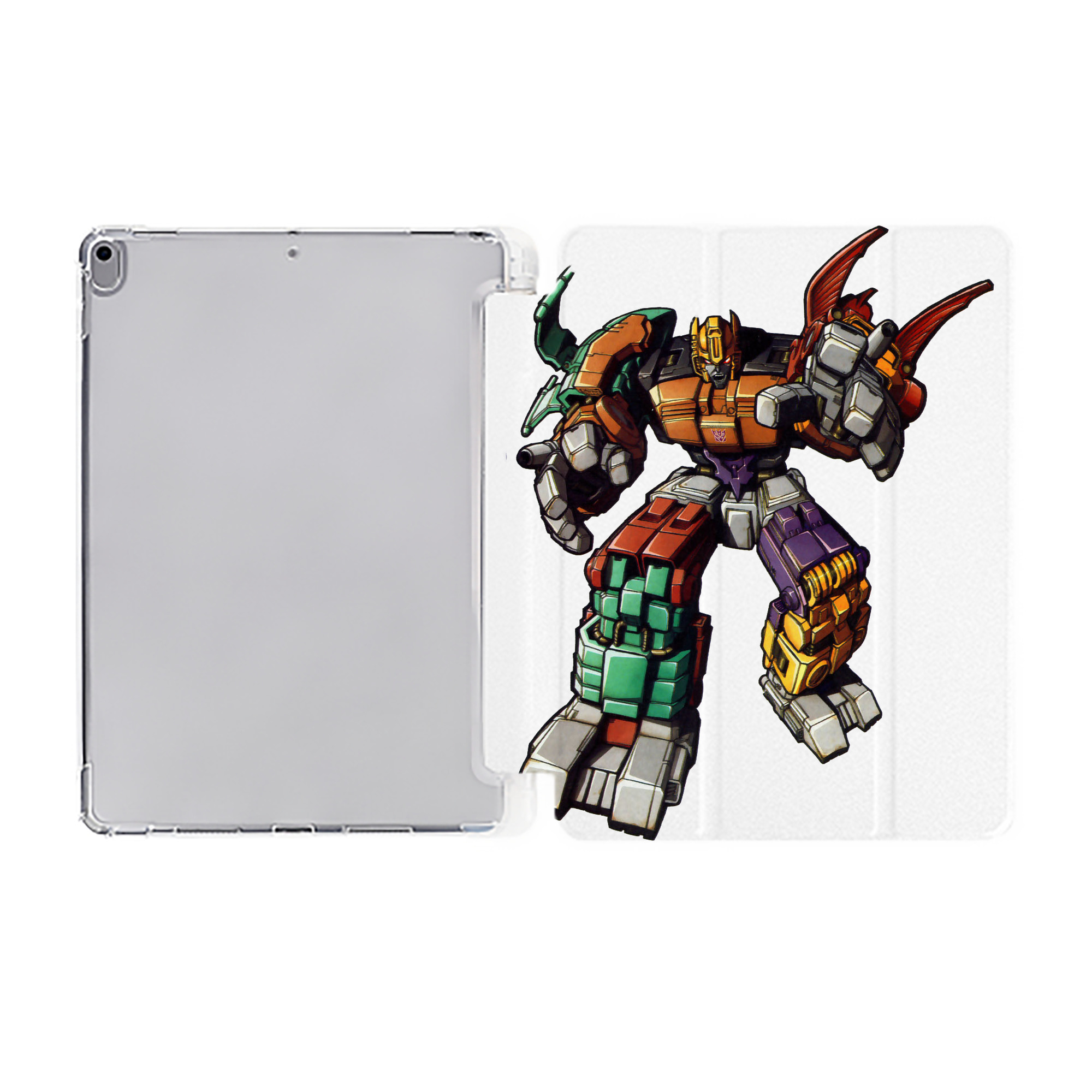 （画像用）  IPad ケース ペン収納付き 三つ折りスタンド PUレザー×シリコン 対応機種9.5/10.5/10.9インチ